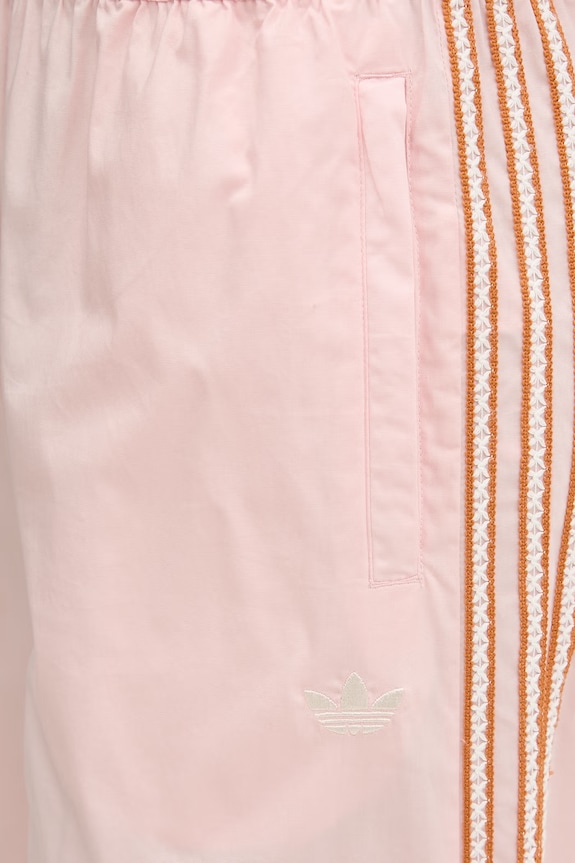 adidas Originals παντελόνι επίσημο γυναικείο βαμβακερό με ελαστάν ροζ KY3175