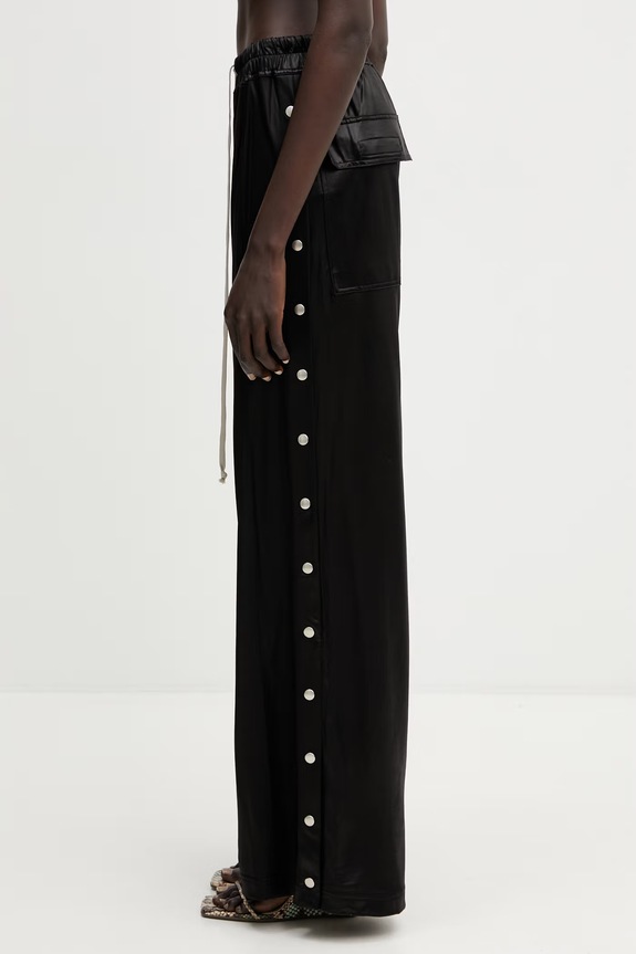 Rick Owens DRKSHDW Wide Pusher spodnie damskie DS01F4336.JL czarny SS26