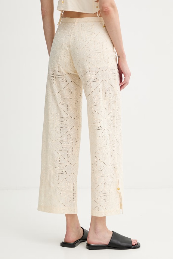 Îmbrăcăminte Sessun pantaloni culottes pentru femei, din bumbac 26207015 bej