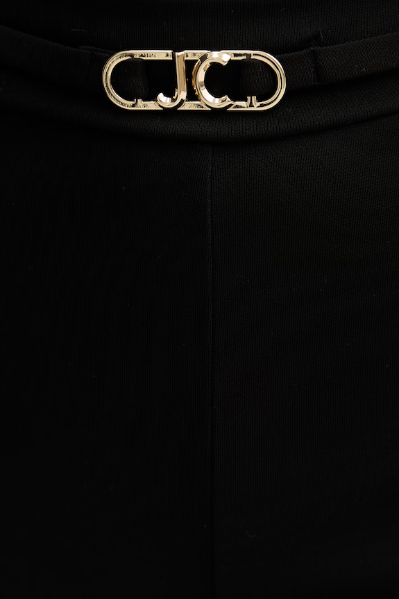 Just Cavalli pantaloni evazați pentru femei negru 80PAC101.J0253