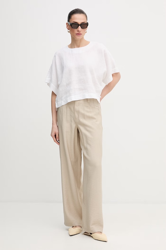 Παντελόνι Dkny P41KTR48 μπεζ SS26
