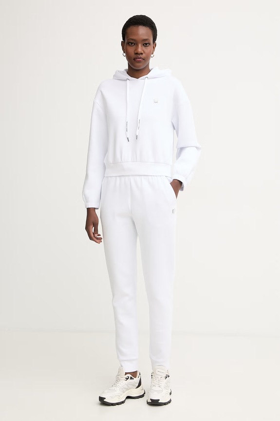 Armani Exchange teplákové nohavice dámske s bavlnou XW001745.AF10818 biela SS26