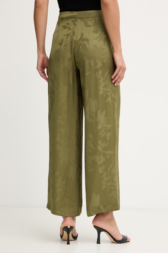 Odzież Armani Exchange spodnie damskie z wiskozy XW002011.AF21551 zielony