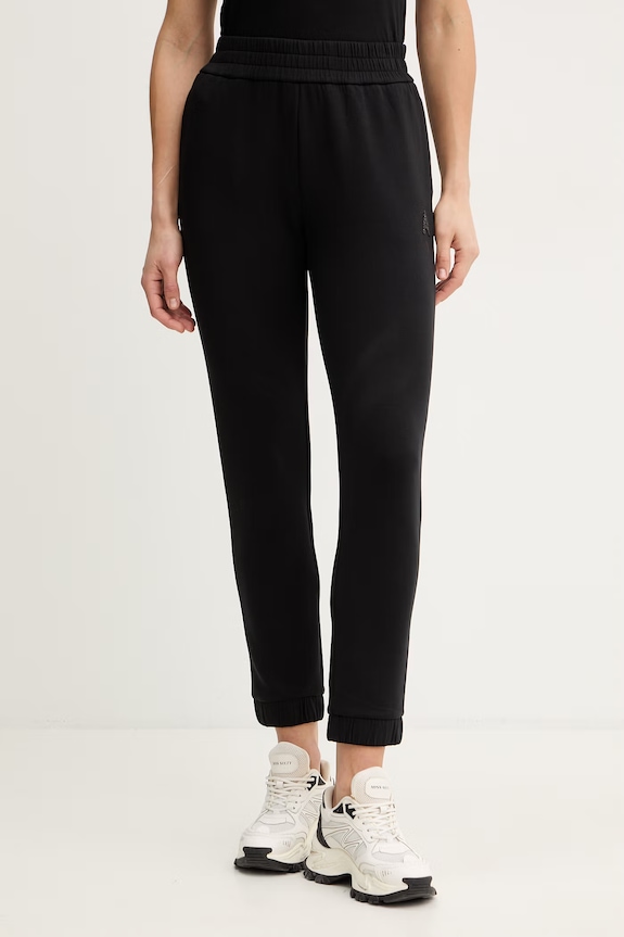 Armani Exchange spodnie dresowe aplikacja czarny XW002210.AF21298