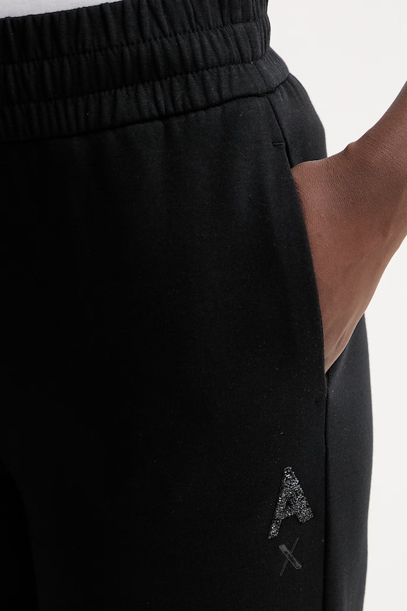 Armani Exchange teplákové nohavice dámske s bavlnou čierna XW002840.AF21298