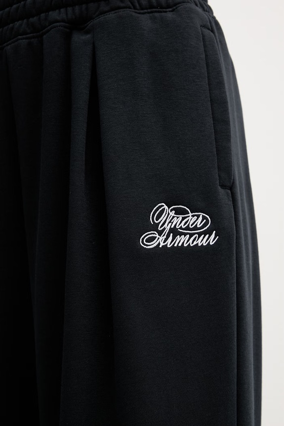 Under Armour παντελόνι επίσημο γυναικείο με βαμβάκι Rival Fleece μαύρο 6012293