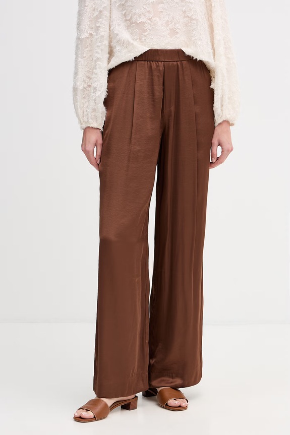 OUI spodnie damskie brązowy 96311