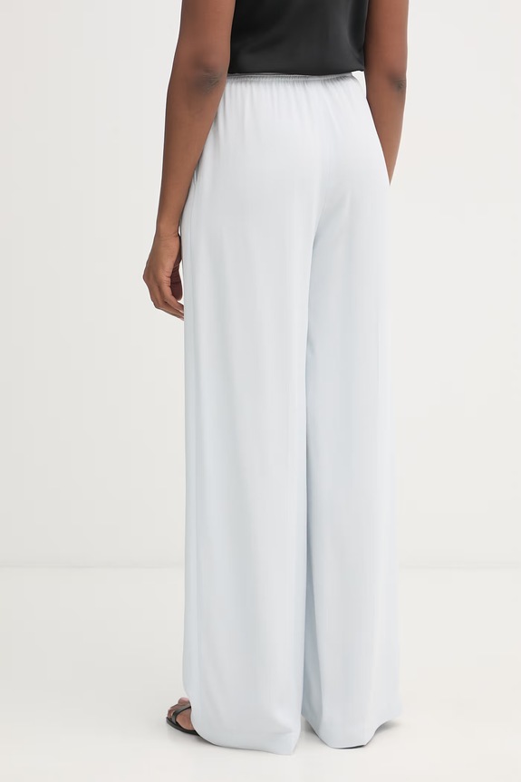 Îmbrăcăminte BOSS pantaloni wide leg pentru femei, cu vâscoză Tiana10 50557442 albastru