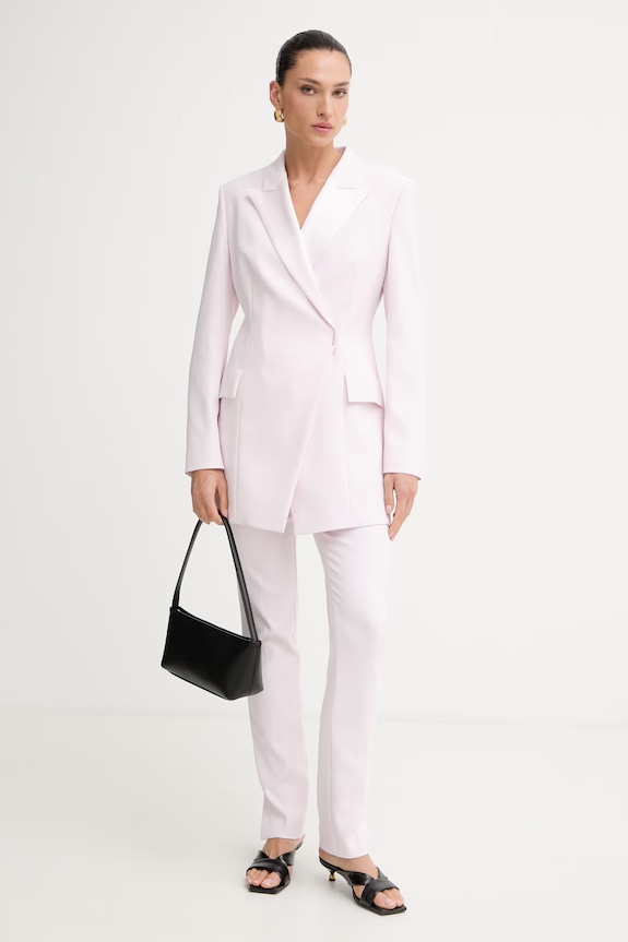 BOSS παντελόνι slim fit γυναικείο με βισκόζη Tapria2 50558303 ροζ SS26