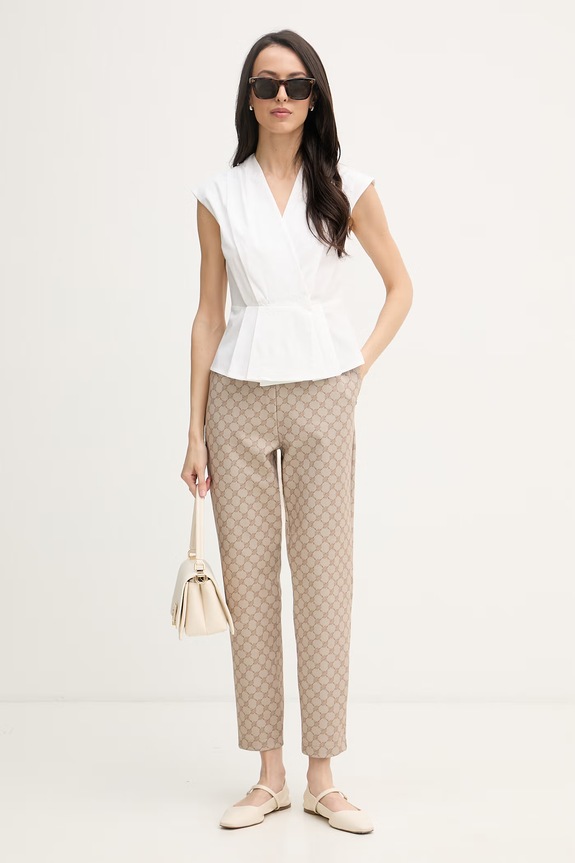Joop! pantaloni pentru femei 30101755 bej SS26