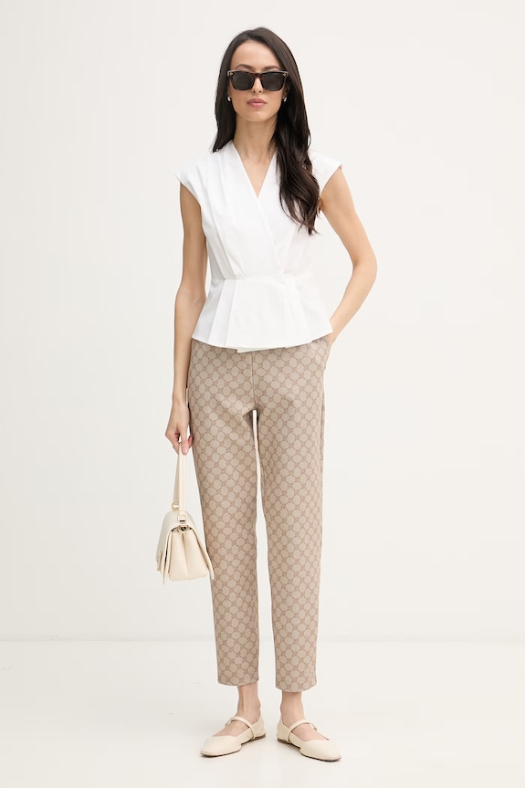 Joop! pantaloni pentru femei 30101755 bej SS26