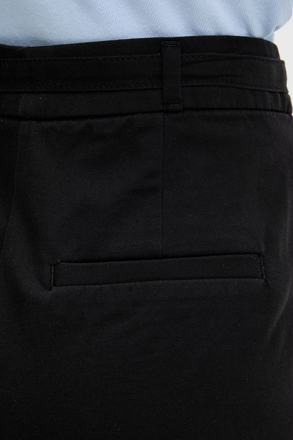 HUGO spodnie straight damskie bawełniane Henesa-2-W czarny 50557331
