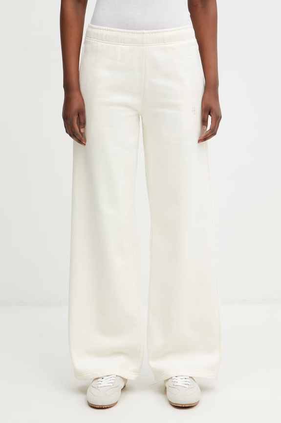 Anine Bing KACEY SWEATPANT MONOGRAM - CREAM teplákové nohavice bavlnené dámske béžová A.03.12163.CRM01