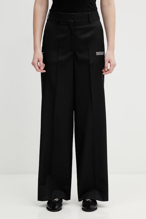 Vunene hlače Off-White vuna crna 2CA174C99FAB002