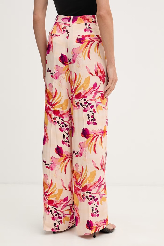 Oblačila Lola Casademunt hlače ženske viskozne MS2614027 bež