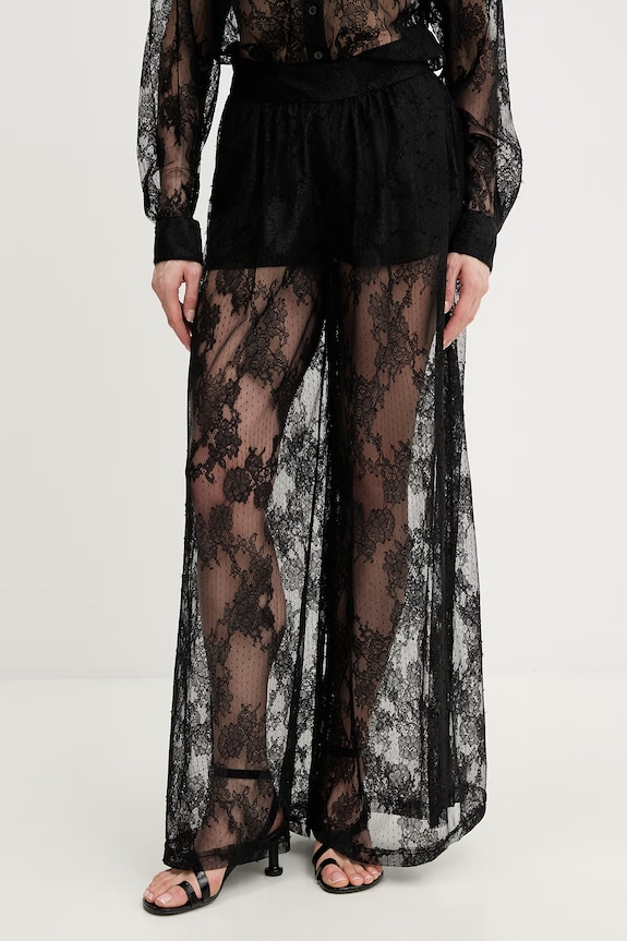 Bardot pantaloni panza negru 60359PB