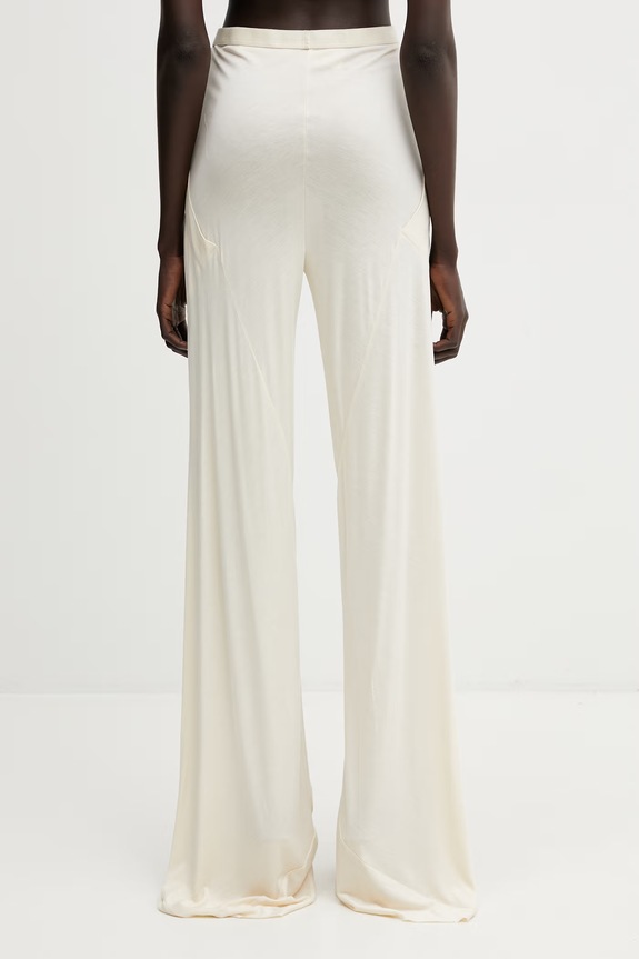 Oblačila Rick Owens Lilies hlače ženske viskozne Bias LI01F7332.RV bež