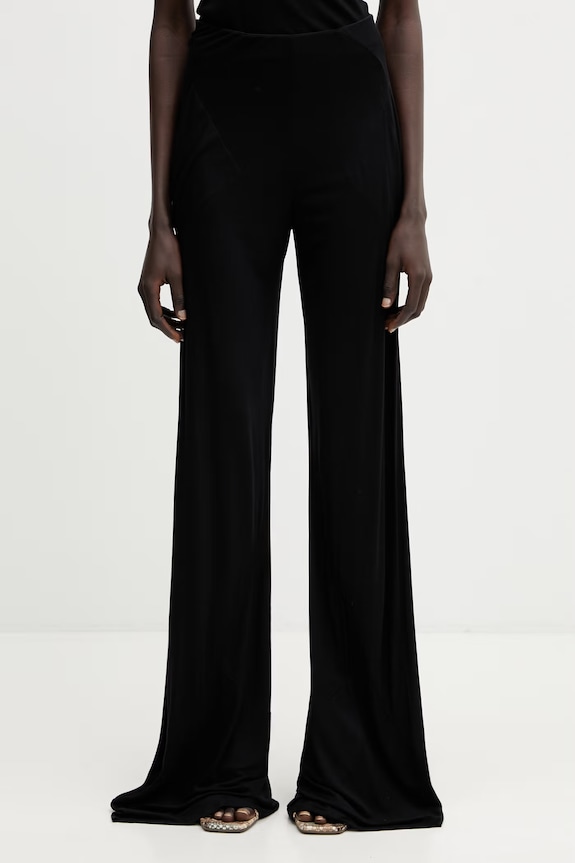 Rick Owens Lilies hlače ženske viskozne Bias črna LI01F7332.RV