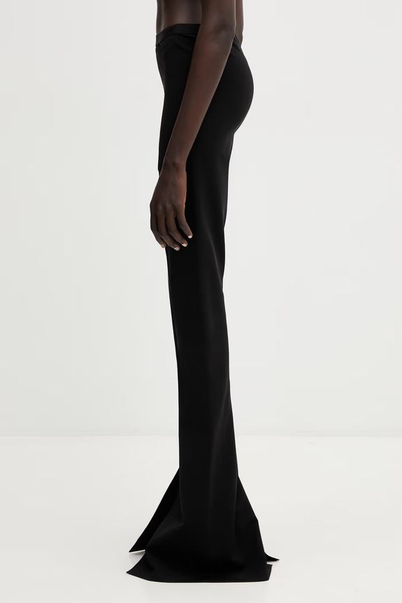 Rick Owens Lilies Carmen spodnie z wiskozą damskie LI01F7331.JCVS czarny SS26