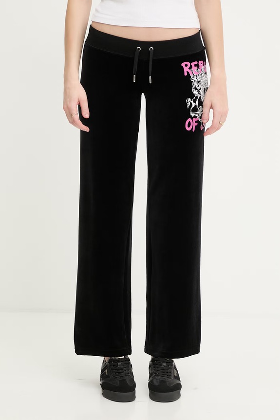 Juicy Couture teplákové nohavice dámske REPUBLIC PANT čierna JCNBJ126466