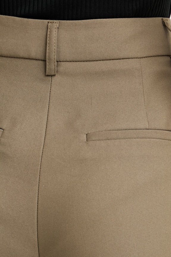 Morgan pantaloni de costum pentru femei, cu vâscoză verde PFIDI.F