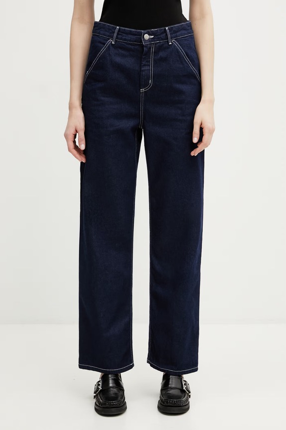Carhartt WIP W' Simple Pant blugi straight pentru femei albastru I031924.012Y