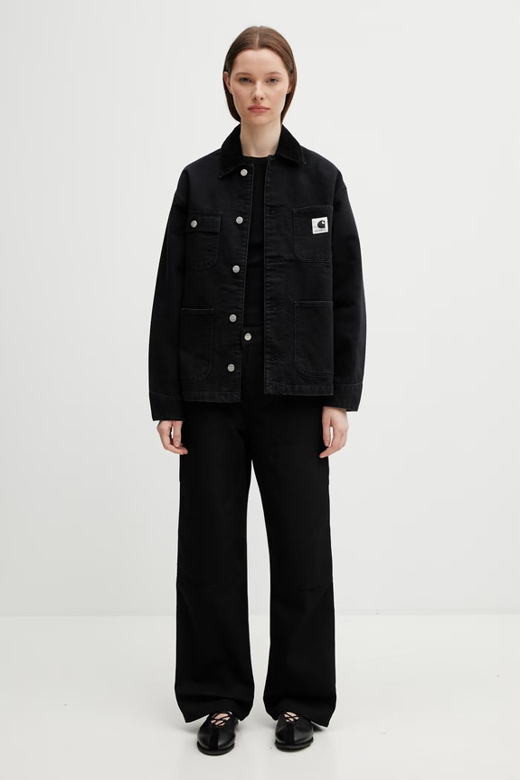 Carhartt WIP W' Titan Double Knee Pant spodnie straight bawełniane damskie I036515.8901 czarny