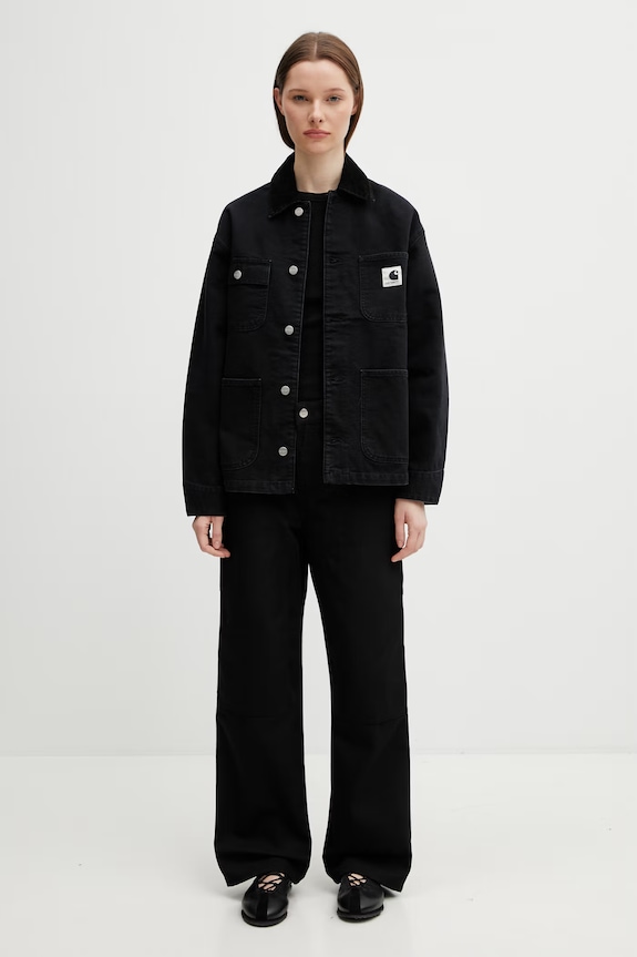 Carhartt WIP W' Titan Double Knee Pant spodnie straight bawełniane damskie I036515.8901 czarny
