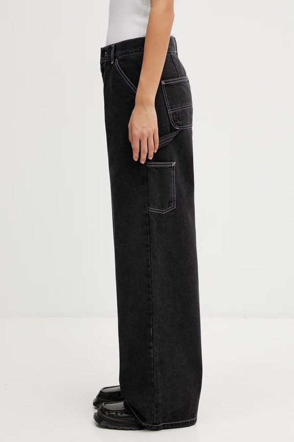 Carhartt WIP W' Jens Pant blugi relaxed fit pentru femei I036599.8906 negru SS26