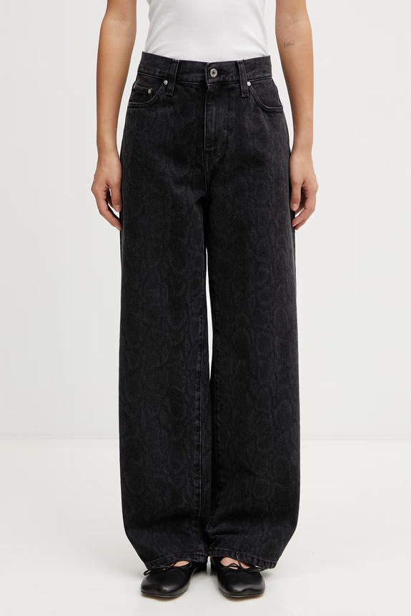 Carhartt WIP W' Snake Arin Pant blugi tapered pentru femei negru I036596.3R260