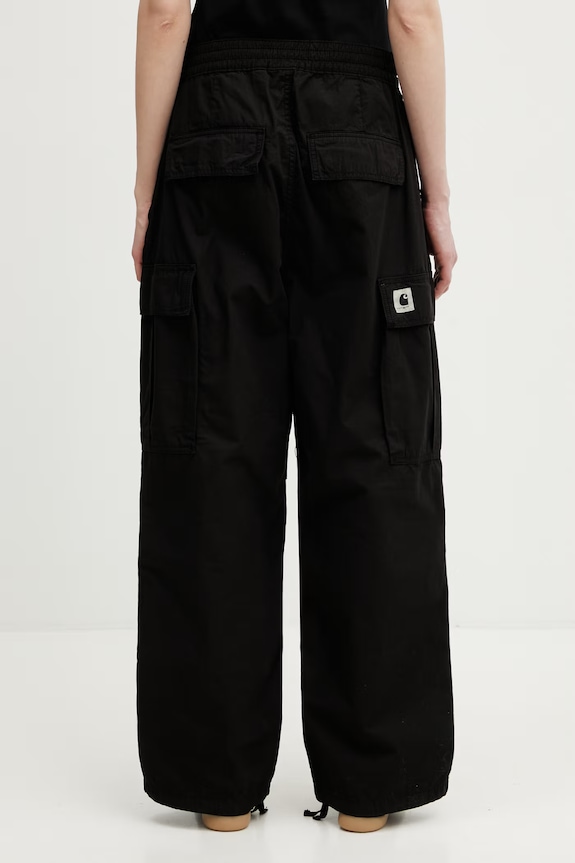 Odzież Carhartt WIP W' Jet Cargo Pant spodnie cargo bawełniane damskie I036703.89GD czarny