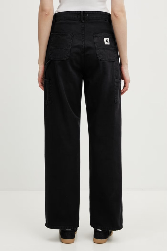 Îmbrăcăminte Carhartt WIP W' Pierce Pant Straight pantaloni de bumbac pentru femei I034829.894O bleumarin