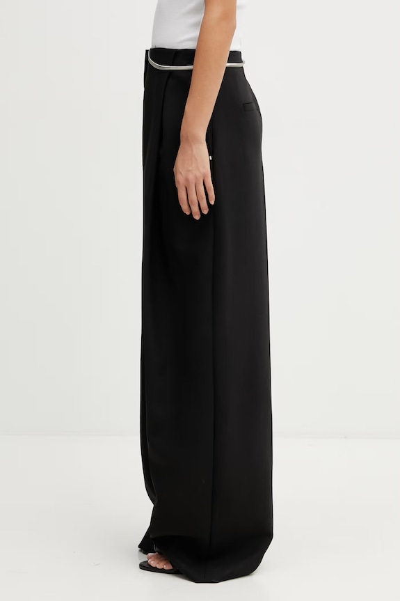 Sportmax Spxfante oblekové nohavice s vlnou dámske 2612131031600 čierna SS26