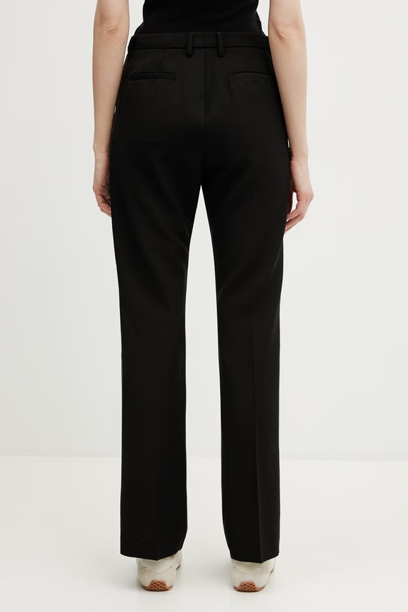 Îmbrăcăminte Wales Bonner Suite Tuxedo pantaloni cu lână pentru femei WS26TR02.WO01.989 negru