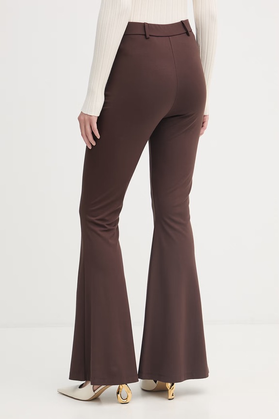 Îmbrăcăminte Haveone pantaloni pentru femei, cu vâscoză PMI.Q013 maro