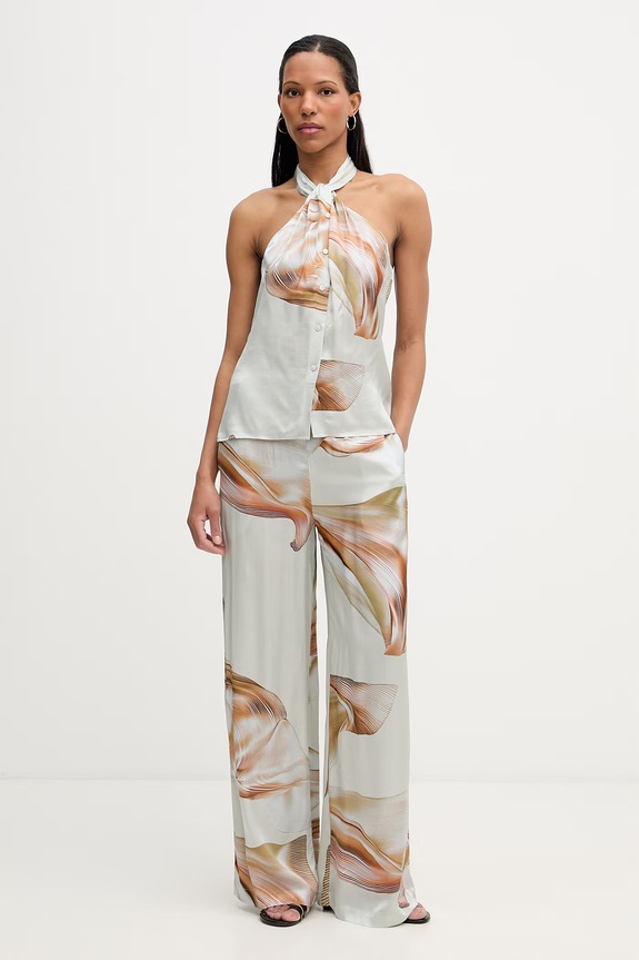 Isabelle Blanche pantaloni pentru femei, cu vâscoză IS26SS.P035.T020 verde SS26