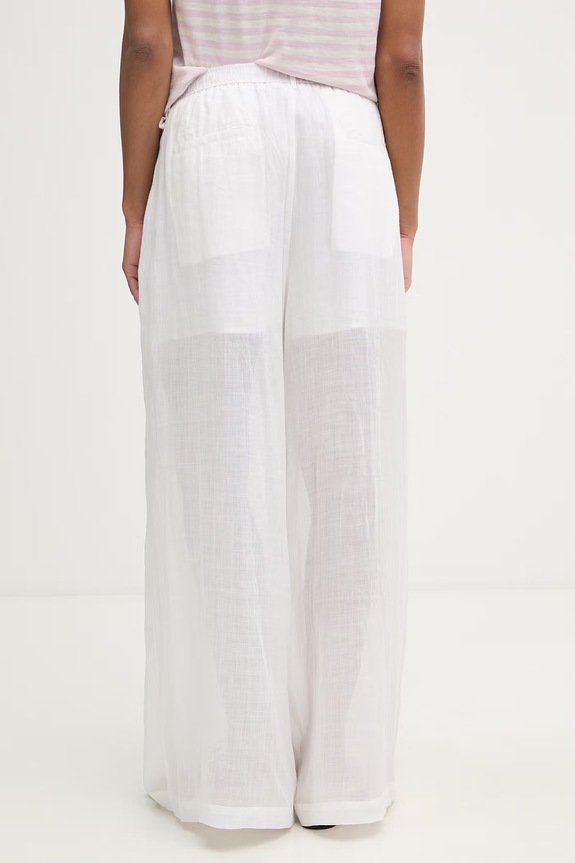 Îmbrăcăminte Isabelle Blanche pantaloni straight pentru femei, din in IS26SS.P065.T017.MOD alb