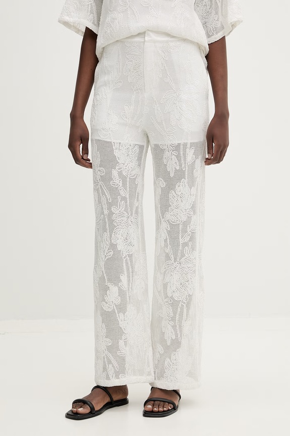 Isabelle Blanche Παντελόνι γυναικείο βαμβακερό μπεζ IS26SS.P161.T016