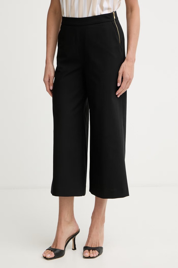 Morgan spodnie wide leg damskie czarny PAVO.F