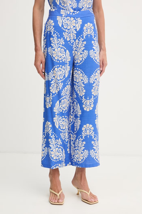 Lola Casademunt pantaloni pentru femei, cu vâscoză albastru LS2614037