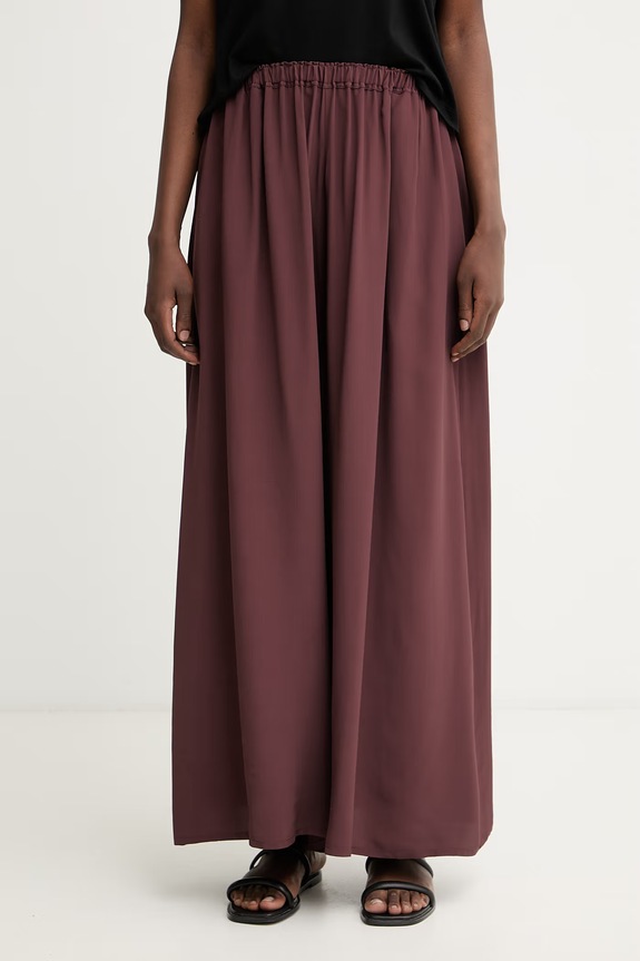 Sisley spodnie culottes damskie z wiskozy bordowy 41PRLF08Y