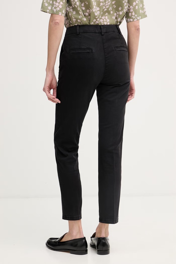 Oblečenie United Colors of Benetton nohavice chinos dámske bavlnené s elastanom 4Y77DF0AW čierna