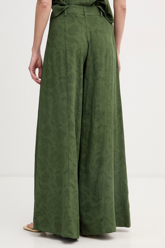 Îmbrăcăminte Hoss Intropia pantaloni pentru femei, cu lyocell 6543053 verde