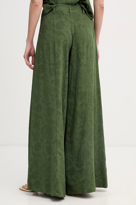 Îmbrăcăminte Hoss Intropia pantaloni pentru femei, cu lyocell 6543053 verde