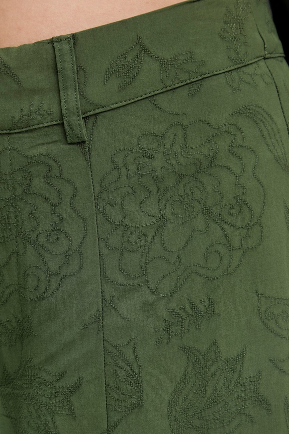 Hoss Intropia pantaloni pentru femei, cu lyocell verde 6543053