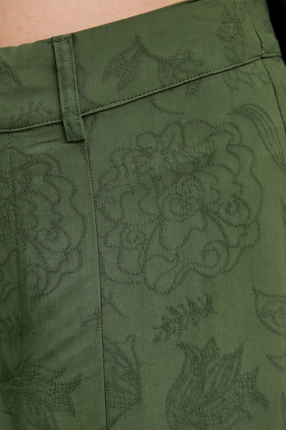 Hoss Intropia pantaloni pentru femei, cu lyocell verde 6543053