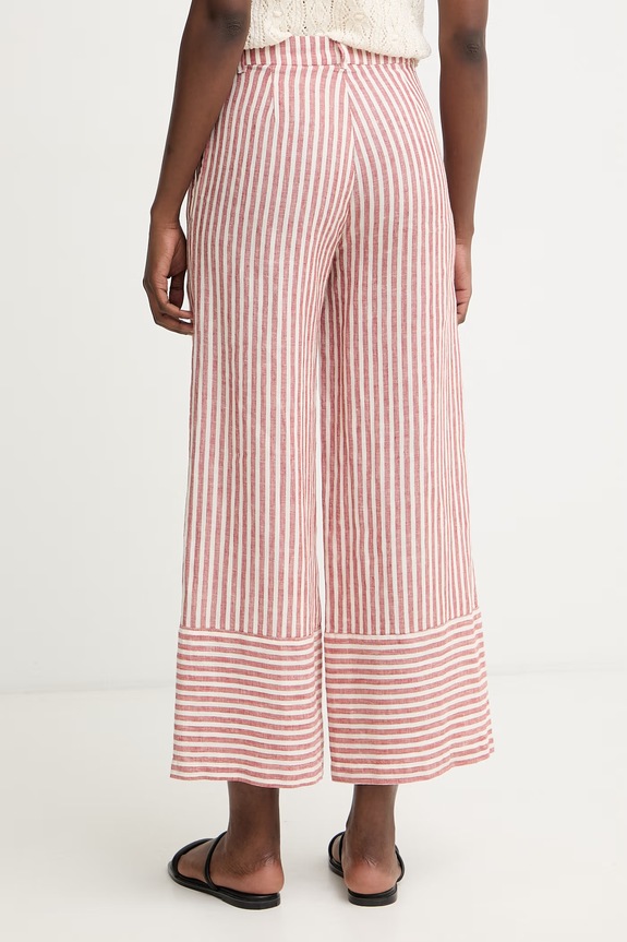 Îmbrăcăminte Pedro del Hierro pantaloni pentru femei din in 7603698 rosu