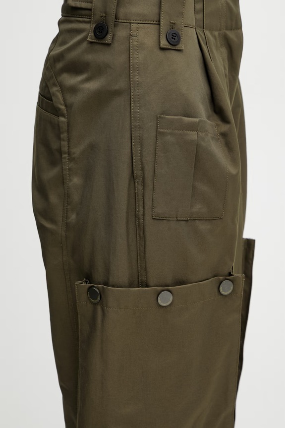 Andersson Bell Utility nohavice cargo s bavlnou dámske zelená apa895w