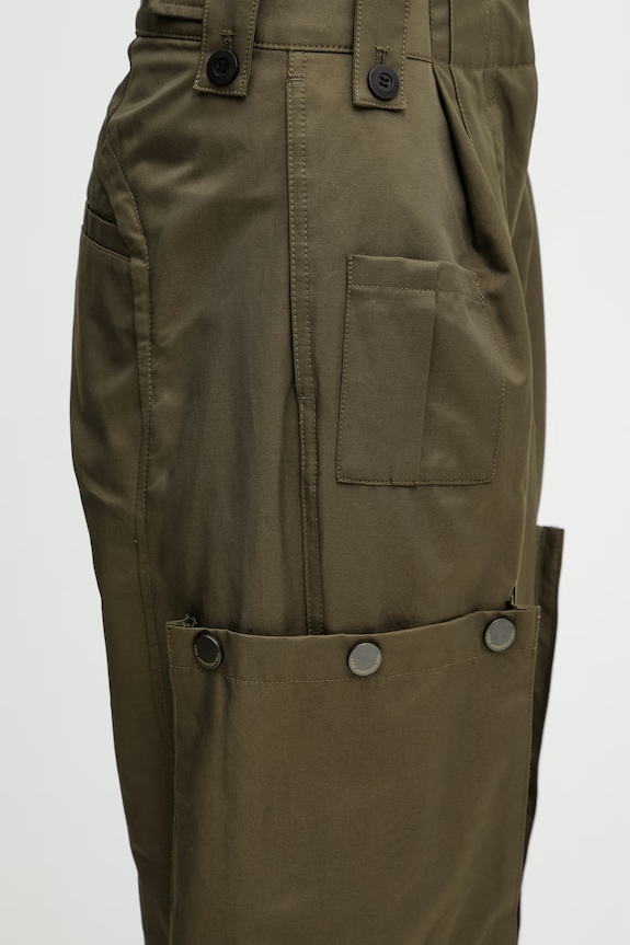 Andersson Bell Utility nohavice cargo s bavlnou dámske zelená apa895w