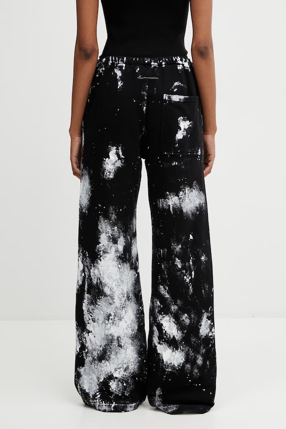 Îmbrăcăminte MM6 Maison Margiela pantaloni de trening din bumbac pentru femei S62KB0263.M25014 negru